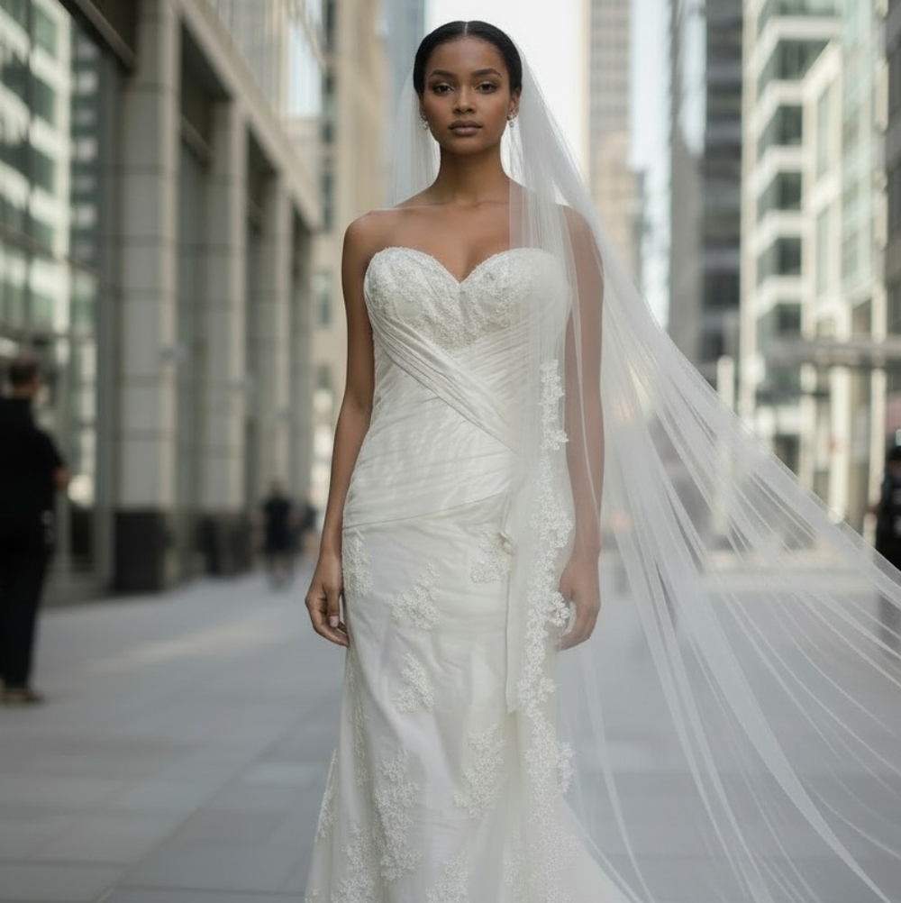 Cosmobella Wedding Gown Size 12 NWOT